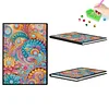 2pcs Flowers Partial DIY 50 Pages A5 Diamond Painting Notebook for Study Home