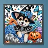 Chien D&rsquo;Halloween-Sp&eacute;cial En Forme De Diamant Peinture-40 * 40CM