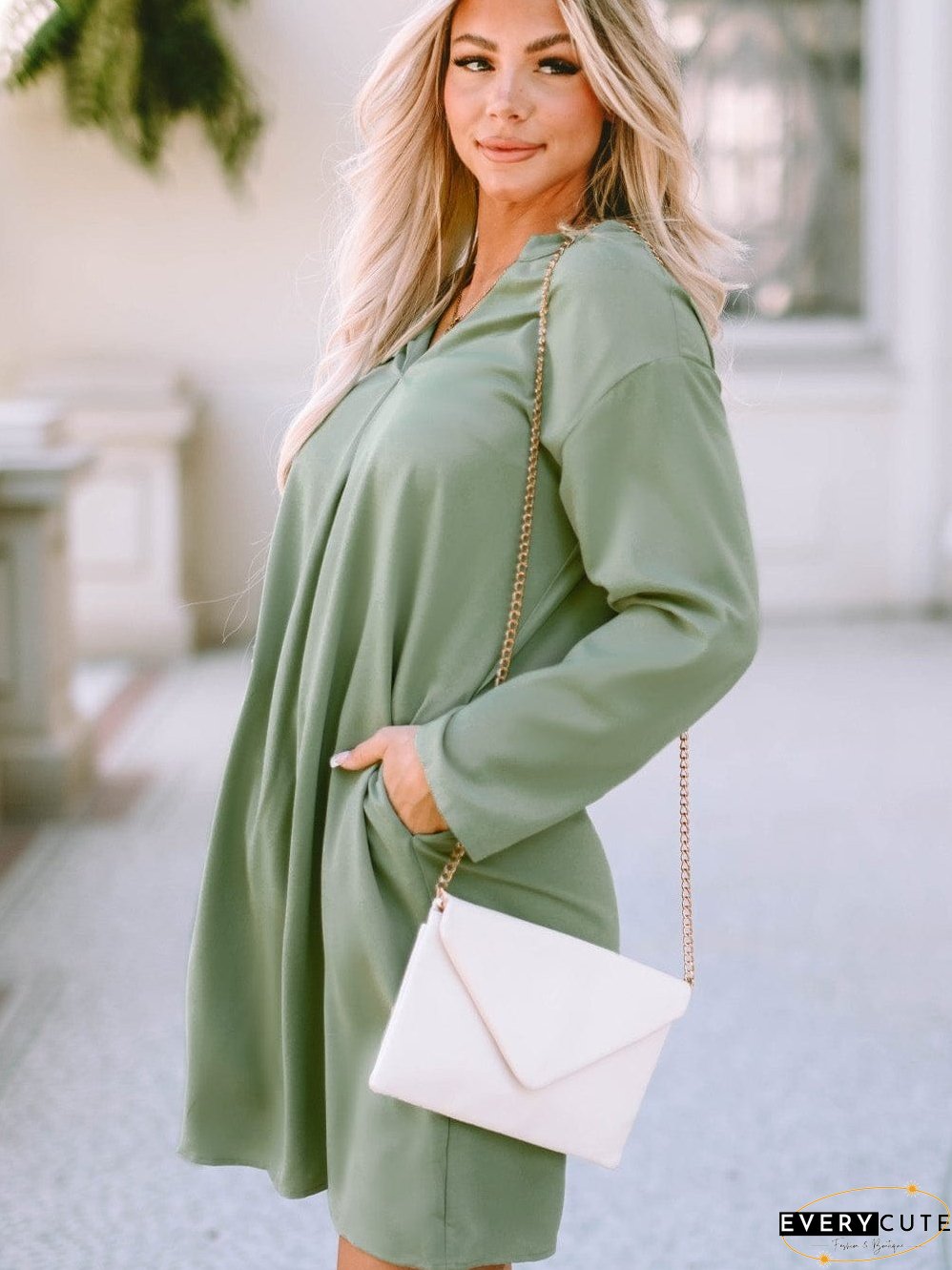 Plus Size V Neck Blouse