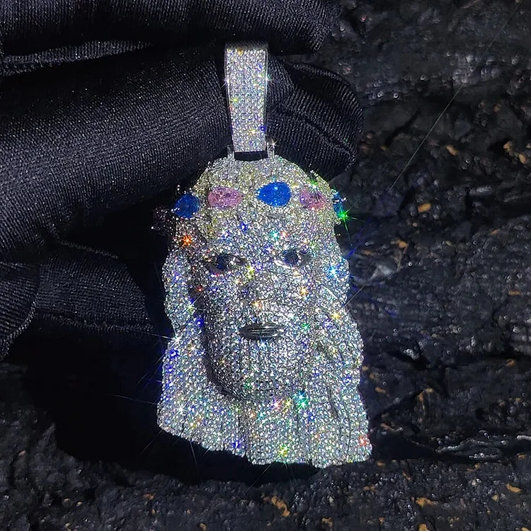 Iced Out Cubic Zirconia Big Jesus Piece Pendant Necklace-VESSFUL