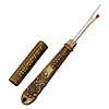 Vintage Carved Metal Seam Ripper with Safety Cover - Antique Stitch Unpicker & Thread Remover for Cross Stitch Mistakes tapestrymarket