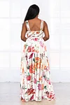 Strap Tube Floral Printed See Through Maxi Dresses