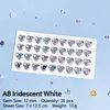 36pcs 12mm Heart Shape DIY Self-Adhesive Gem & Rhinestone Stickers Sparkling Jewel Stickers for Crafts & Decorations