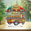 (US Only)2D Flat Print Taco Cart Light DIY Diamond Painting Desktop Decorations