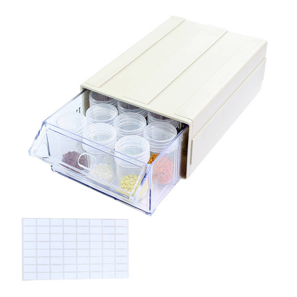 

22pcs Round Bottle Drawer Drill Painting Storage Box Set, 501 Original