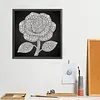 DIY Pearl Painting Rose for Home Wall Decor(25x25cm)