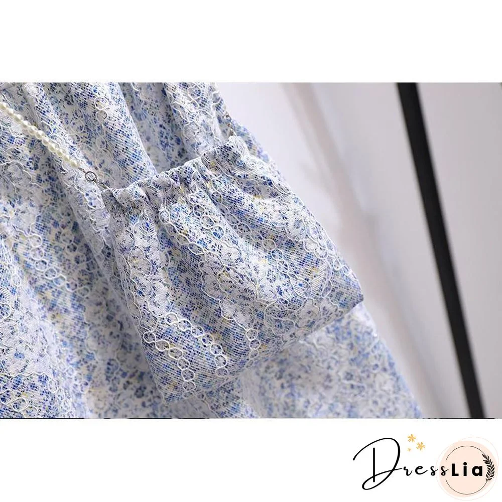 Floral Puff Sleeve Mini Dress P11974