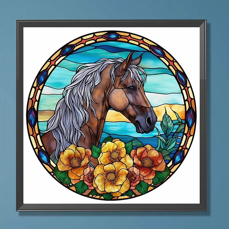 Stained Glass Animal-Full Round Diamond Painting-30*30CM