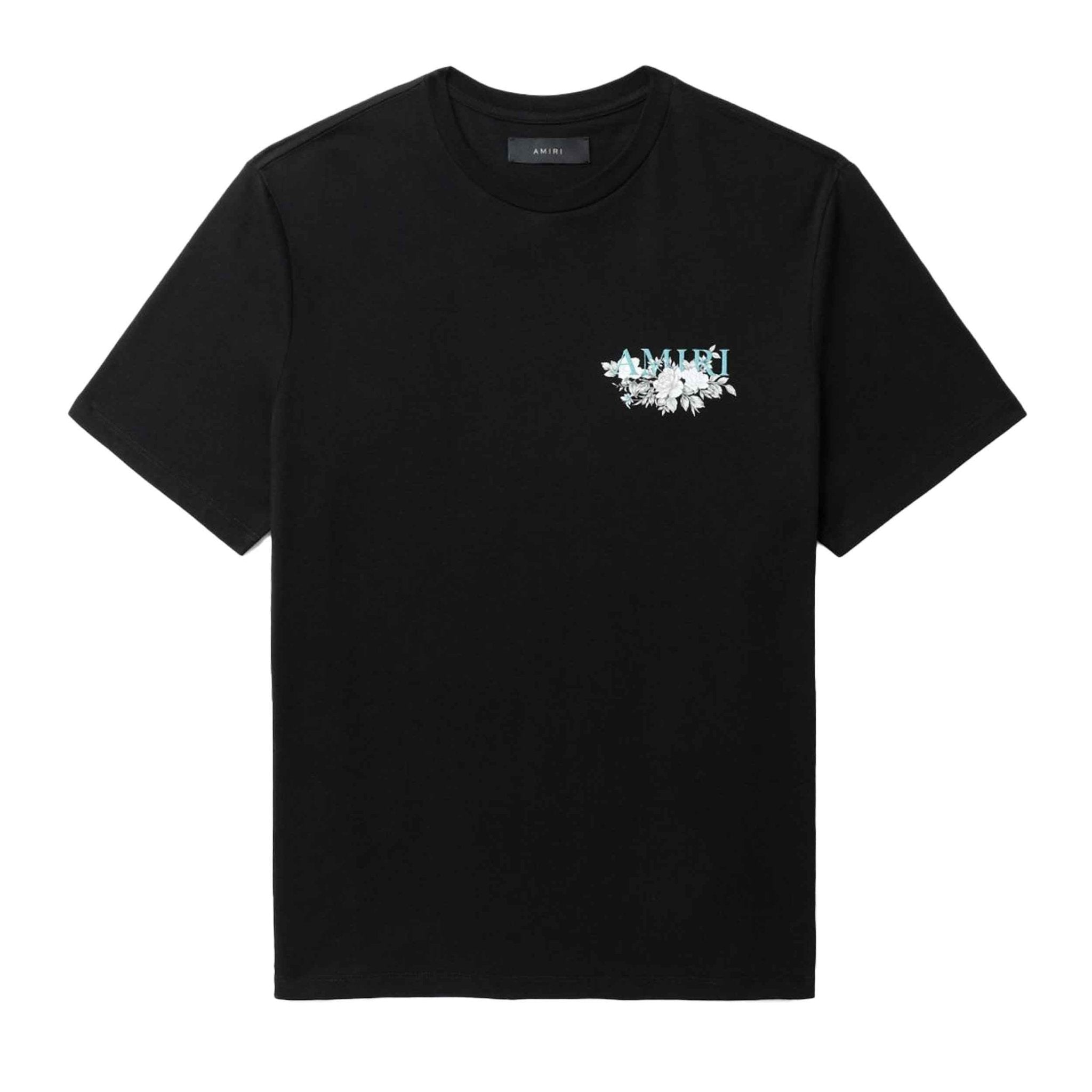 Amiri Floral Logo T-Shirt in Black