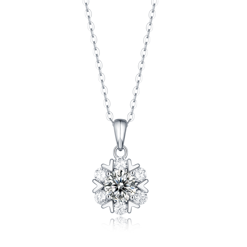 925 Sterling Silver  Moissanite Necklace For Women And Men