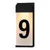 Solar Lighted House Numbers Luminous Outside Address Sign Smart Sensor Automatic LED Illumination Lamp Auto On/Off Villa Courtyard Number Plate Light Outdoor Doorplate Number Indicator