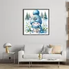 Cute Snowman-18CT Stamped Cross Stitch 30*30cm/11.81*11.81in