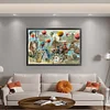World Tour-14CT Stamped Cross Stitch Egyptian Cotton 92*65cm/36.22*25.59in(Big Size) tapestrymarket