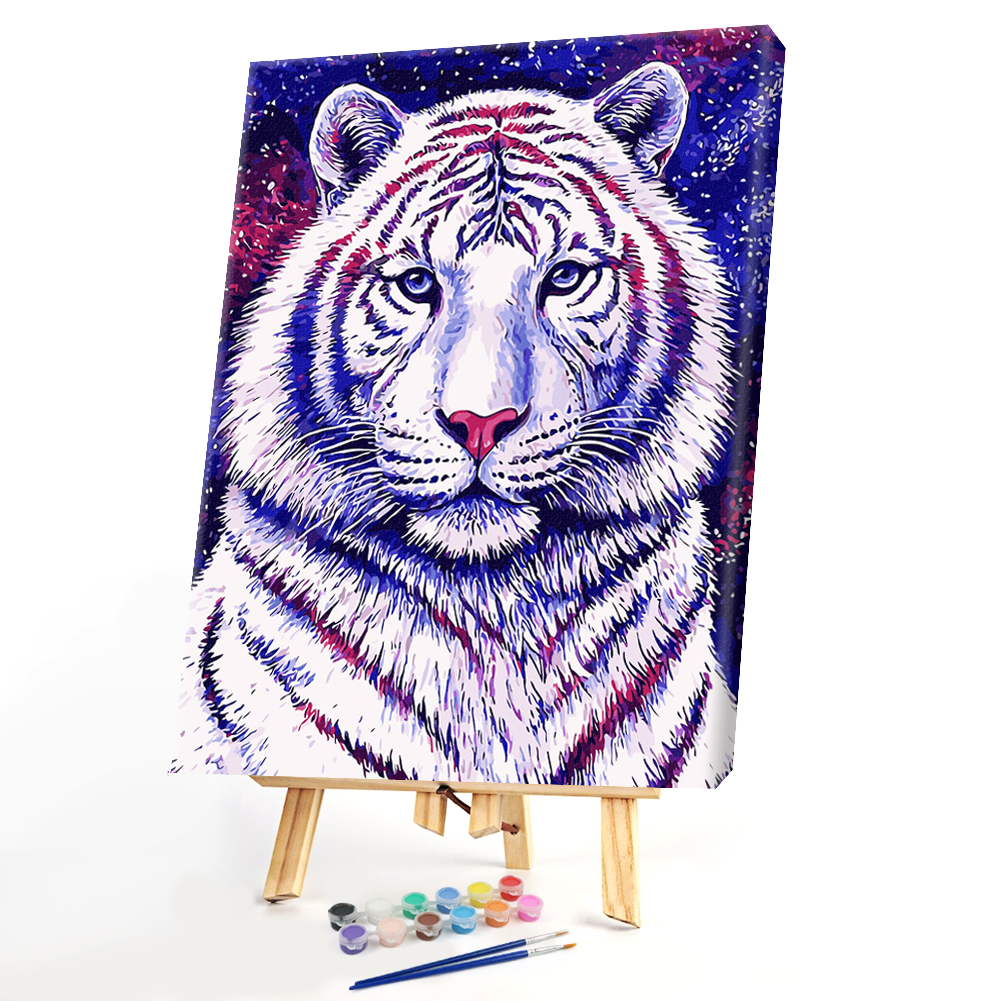 

40*50cm - Paint By Numbers - Fierce Tiger, 501 Original