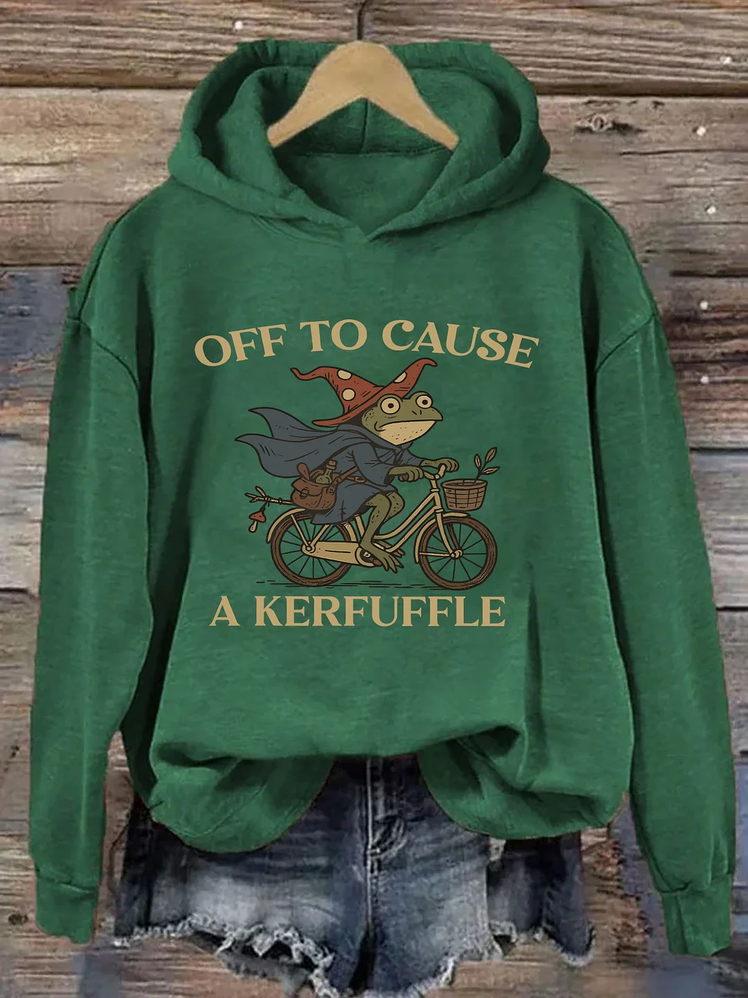 Off To Cause A Kerfuffle Frog Hoodie