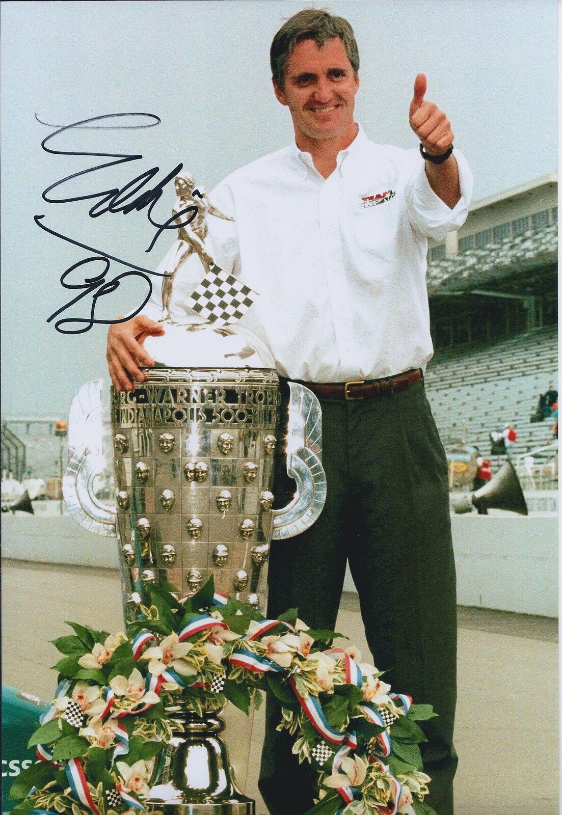 Eddie CHEEVER SIGNED Indianapolis Speedway Autograph 12x8 Photo Poster painting AFTAL COA