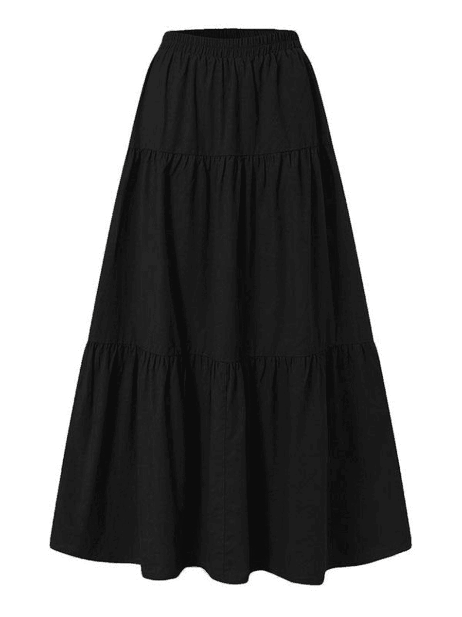 Brownm Fairy Tiered Maxi Skirt
