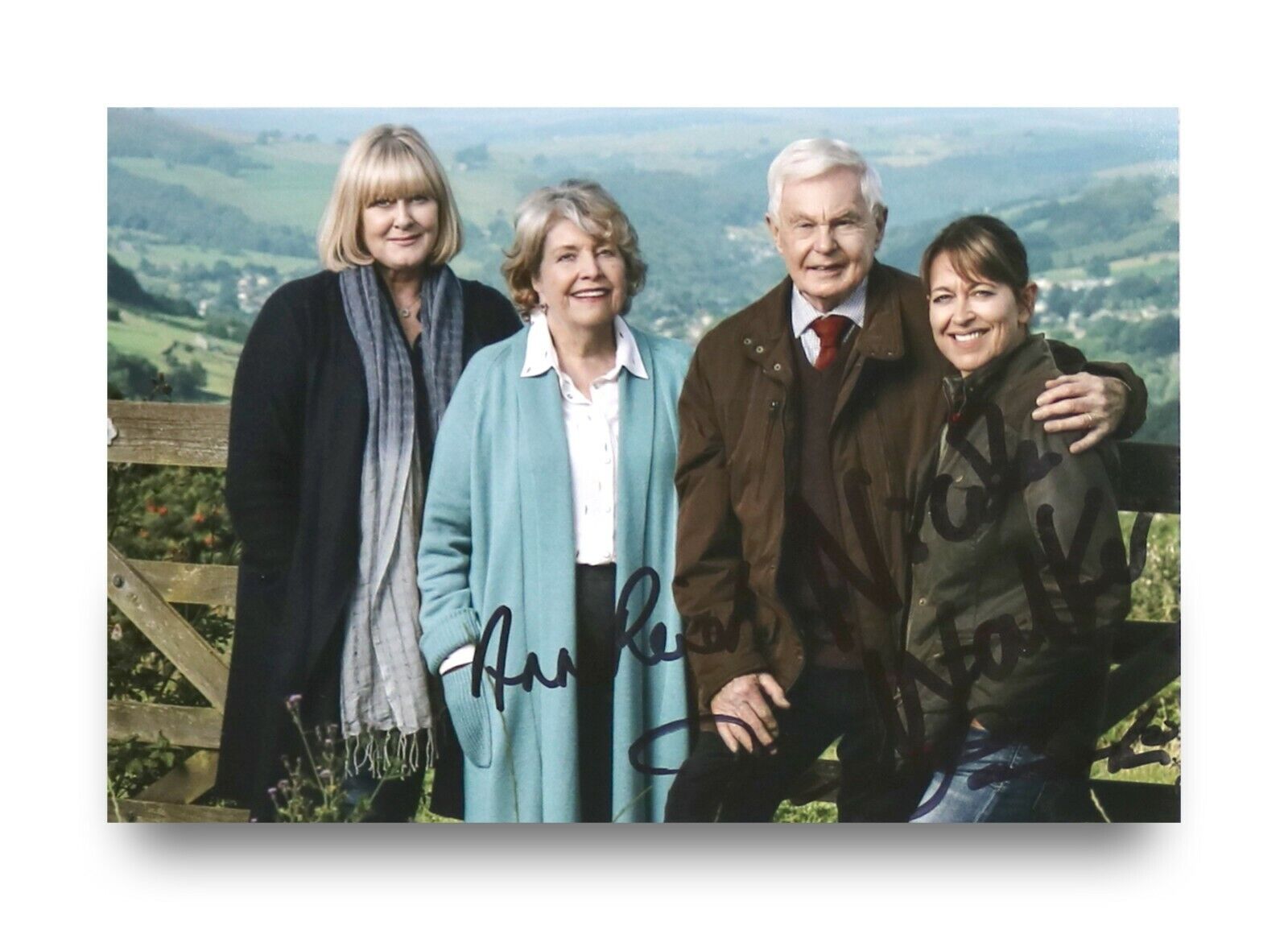 Derek Jacobi Anne Reid Nicola Walker Signed 6x4 Photo Poster painting Last Tango Autograph + COA