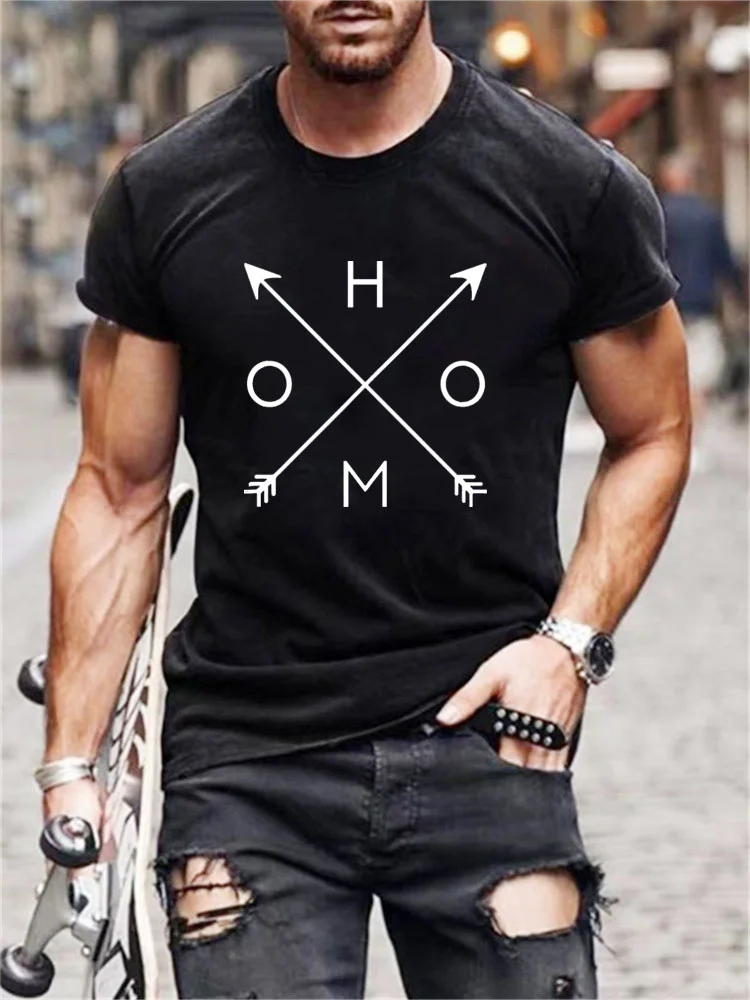 Homo With Hipster Cross Gay Pride T Shirt