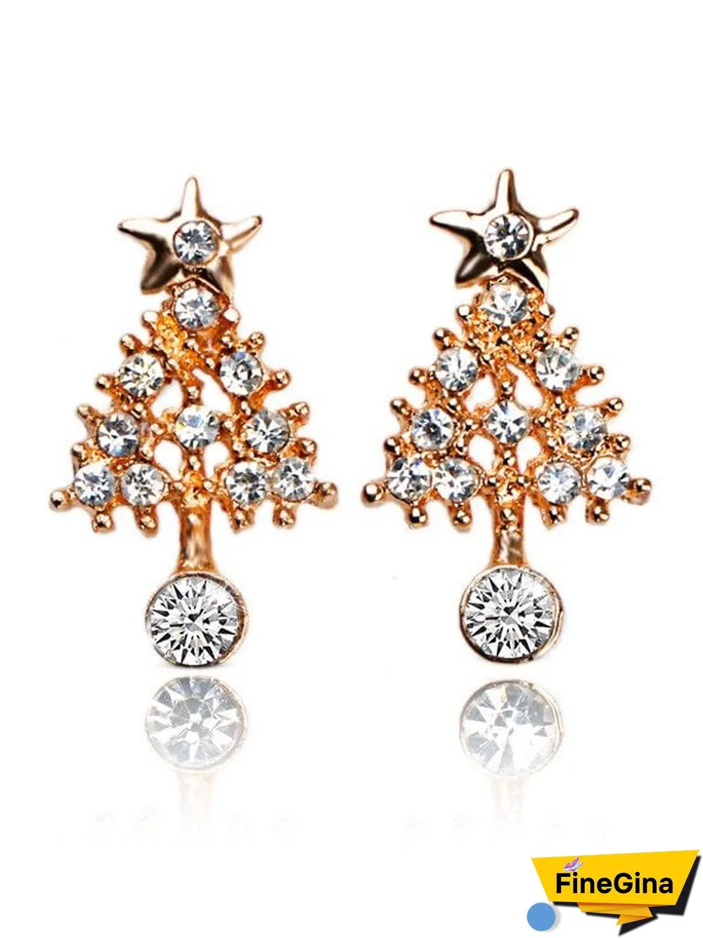 Diamond Tree Stud Earrings
