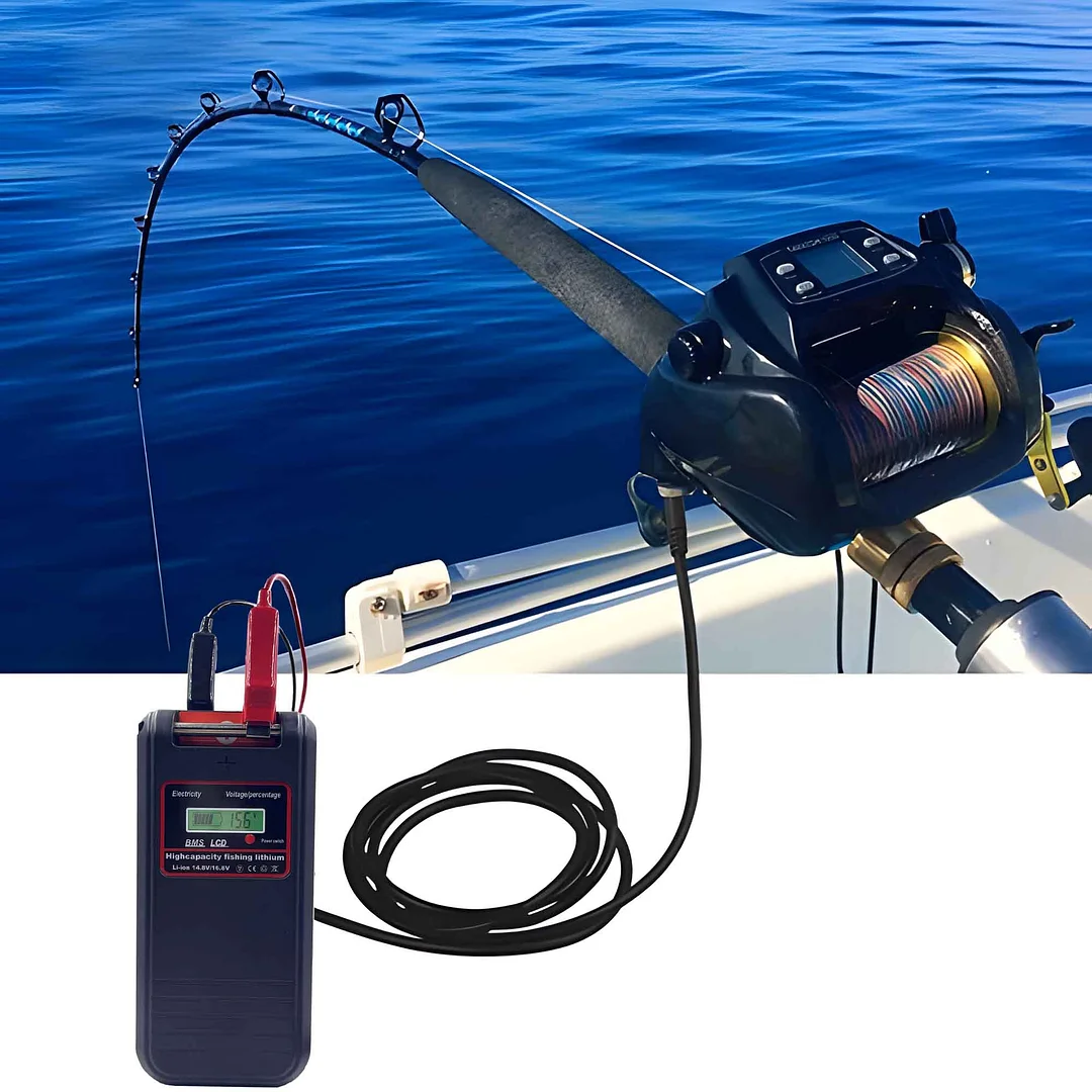 14.8V 20000mAh Electric Fishing Reel Battery Kit, Compatible with Daiwa/  Shimano - Support 3 Electric Reel At the Same Time
