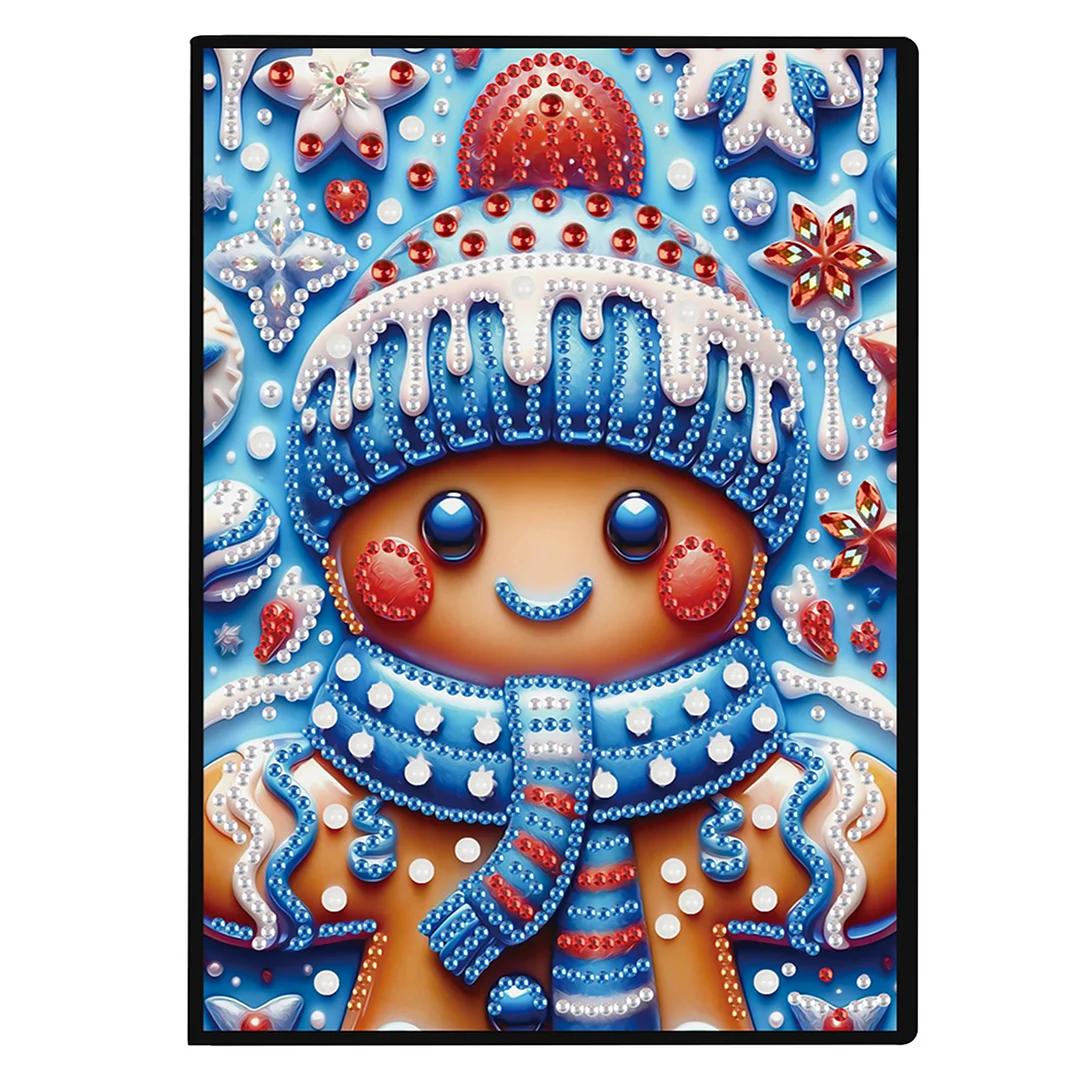 2pcs Christmas Partial DIY 50 Pages A5 Diamond Painting Notebook for Study Home