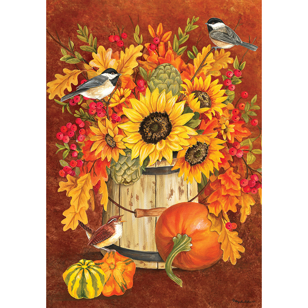 Diamond Painting - Full Round - Pumpkin Sunflower