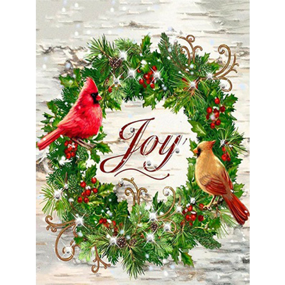

Bird JOY Wreath - Round Drill Diamond Painting - 30*40CM, 501 Original