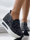 Women's Sequin Mesh Slip On Muffin Sneakers