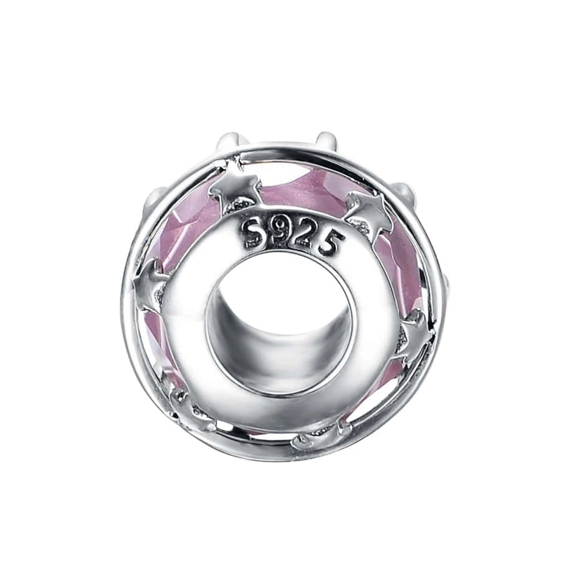 1 Piece Diameter 10mm Hole 4~4.9mm 925 Sterling Silver Zircon Rhodium Plated Star Polished Beads Jewelry Accessories3