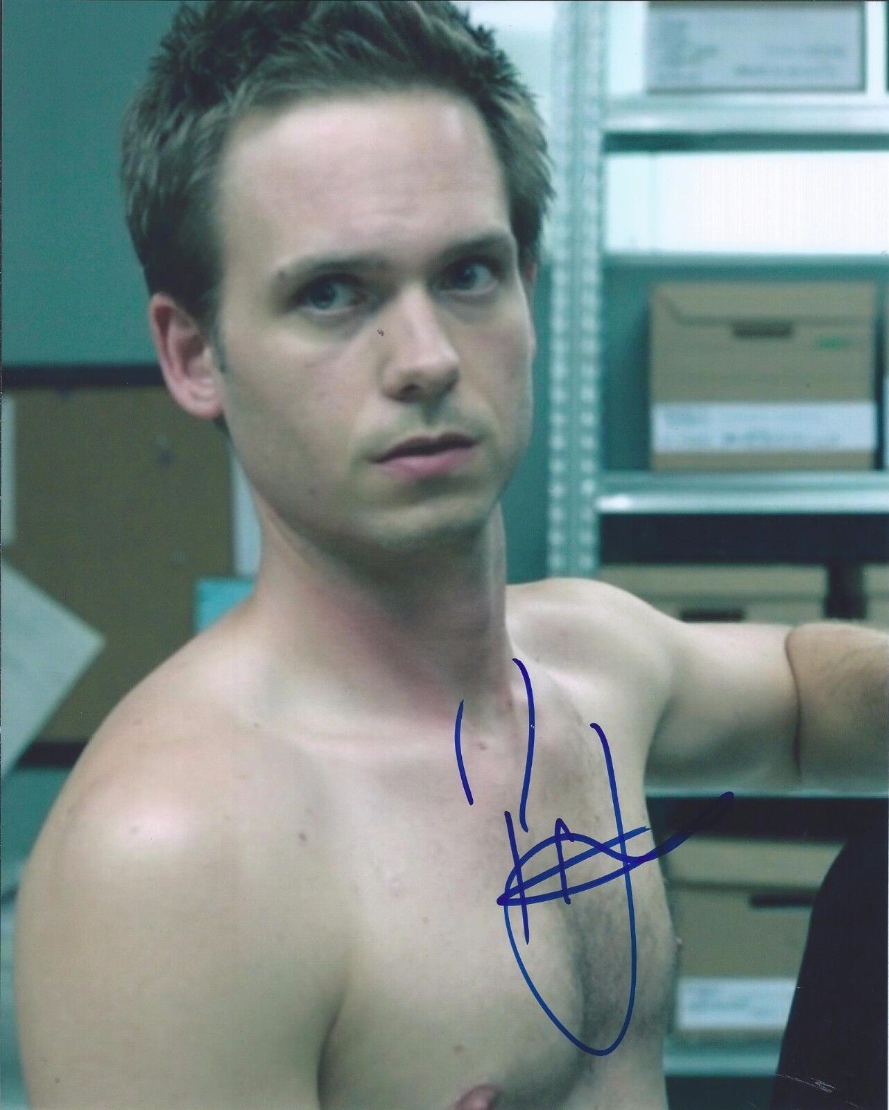 Patrick J Adams Signed Autographed 8x10 Photo Poster painting Suits Actor Shirtless