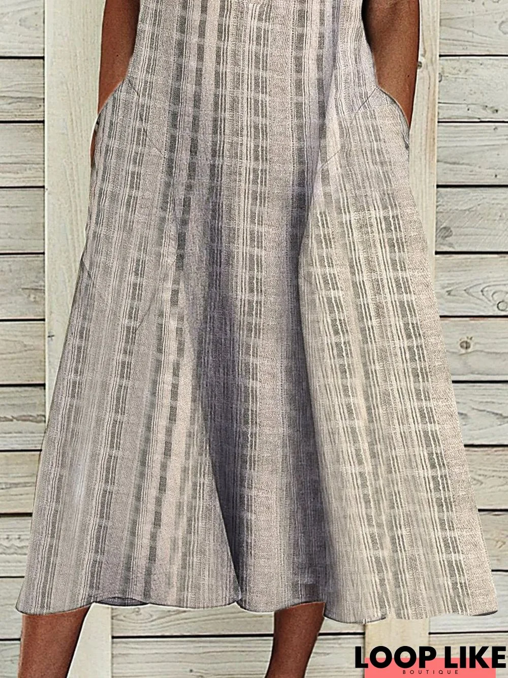 Women Summer Striped Casual SunDress Maxi Dress