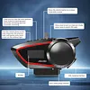 Motorcycle Helmet BT Headset Motorcycle Headphones Compatible with All Helmets