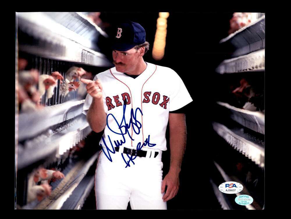 Wade Boggs PSA DNA Coa Signed 8x10 Chicken Man Photo Poster painting Red Sox Autograph