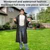 10Pcs Rain Ponchos with Drawstring Hood Waterproof Emergency Raincoat for Adults