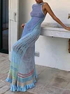 Knitted Cotton One-Shoulder Maxi Dress