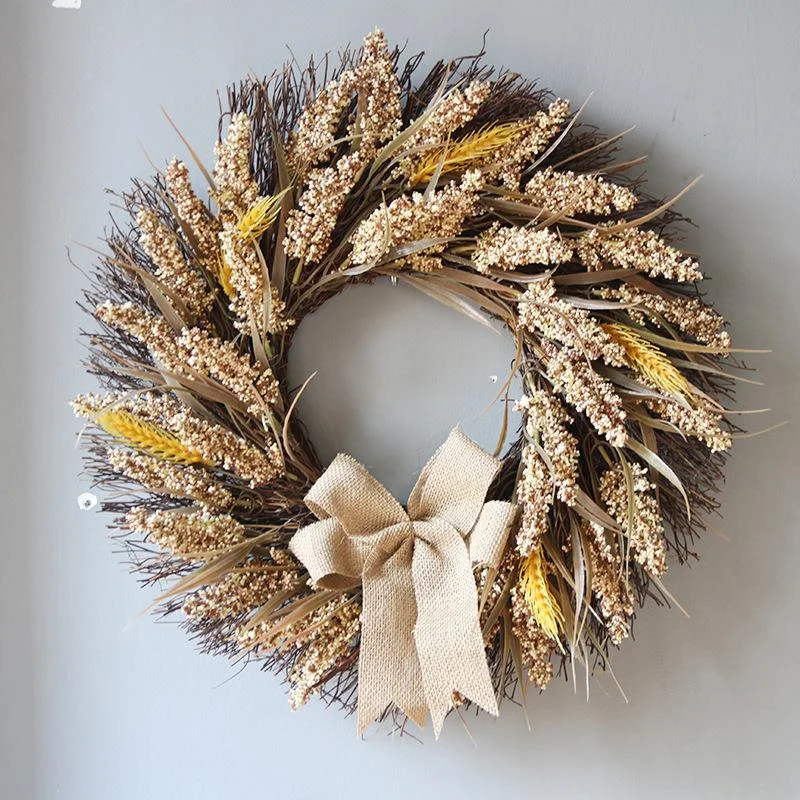 Handmade Autumn Theme Wreath For Thanksgiving Or Halloween Decoartion