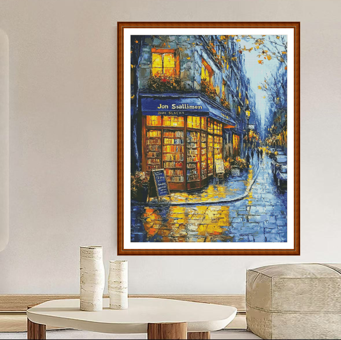 【ZZ7147- Twilight Bookstore】 Painting Fairy Cross Stitch