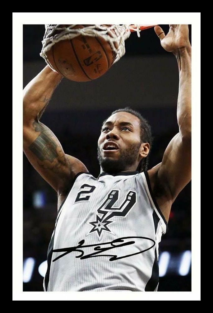 Kawhi Leonard - San Antonio Spurs Autograph Signed & Framed Photo Poster painting