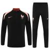 France 25-26 1/4 Zip Tracksuit Black Chandal