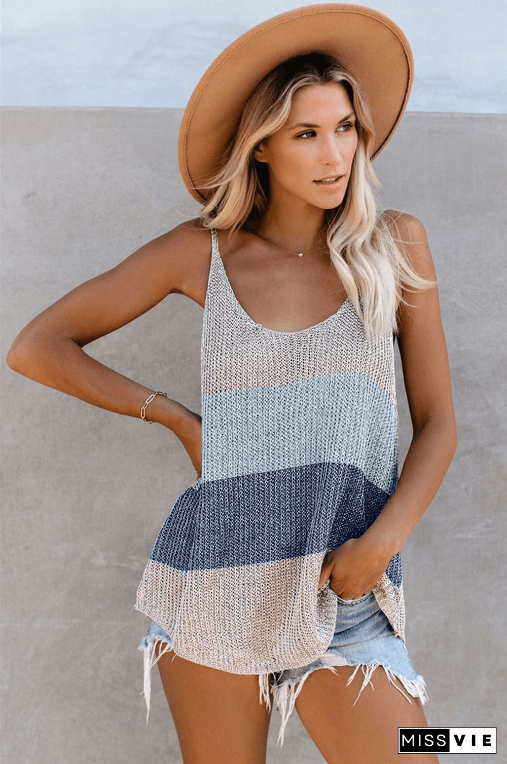 Casual Loose Knit Vest
