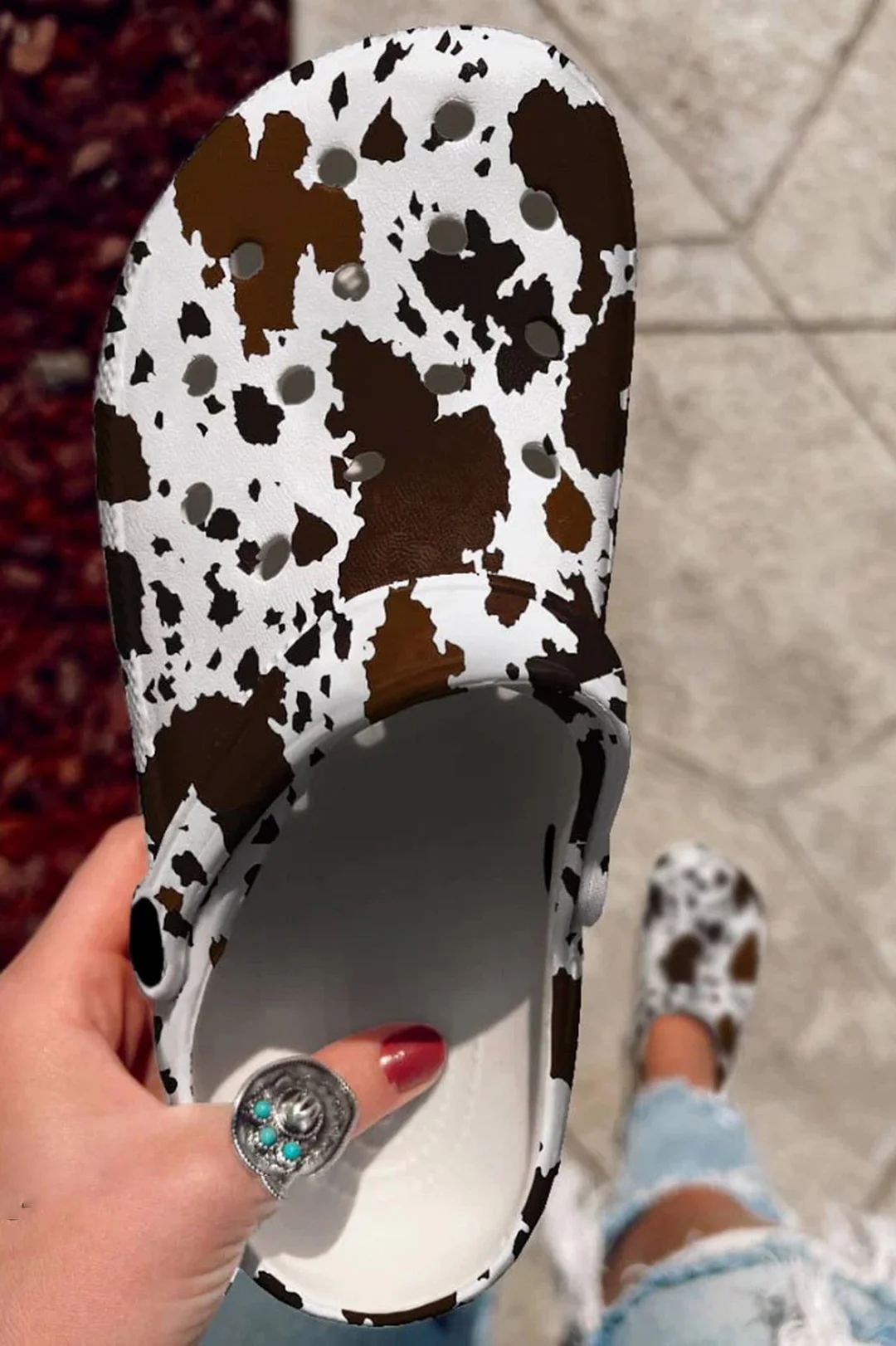 Cow Print Clogs