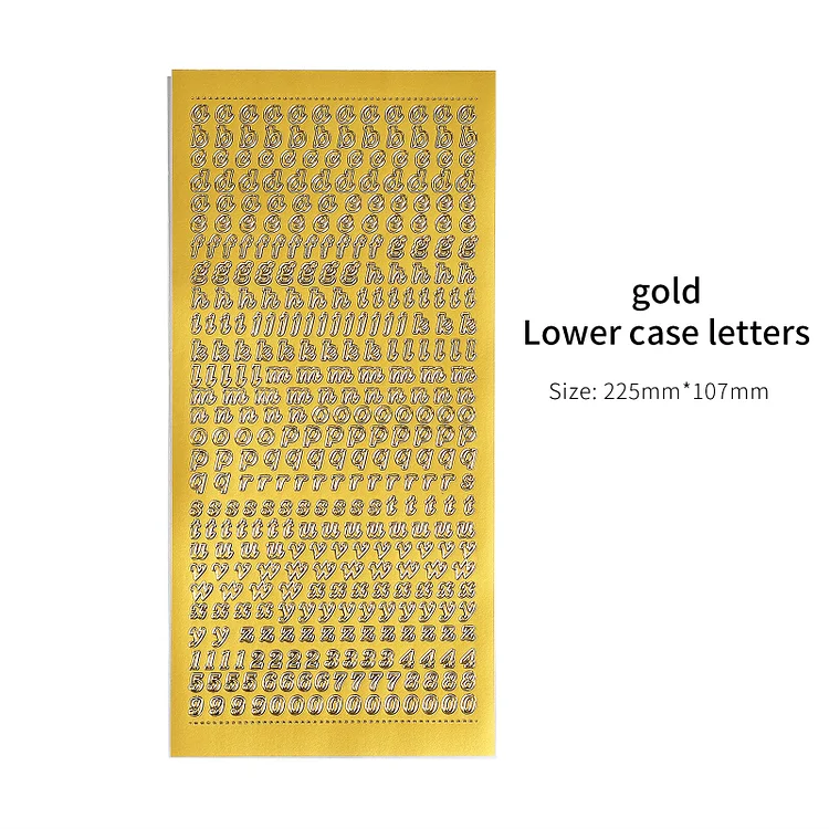 JOURNALSAY Mini Letter Bronzing Hot Silver Sticker Goo Card DIY Journal Collage