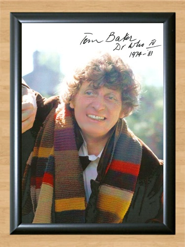 Tom Baker Dr Who 4th Signed Autographed Photo Poster painting Poster 3 A4 8.3x11.7