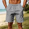 Men's Vintage Linen Casual Beach Vacation Shorts by Inlyline