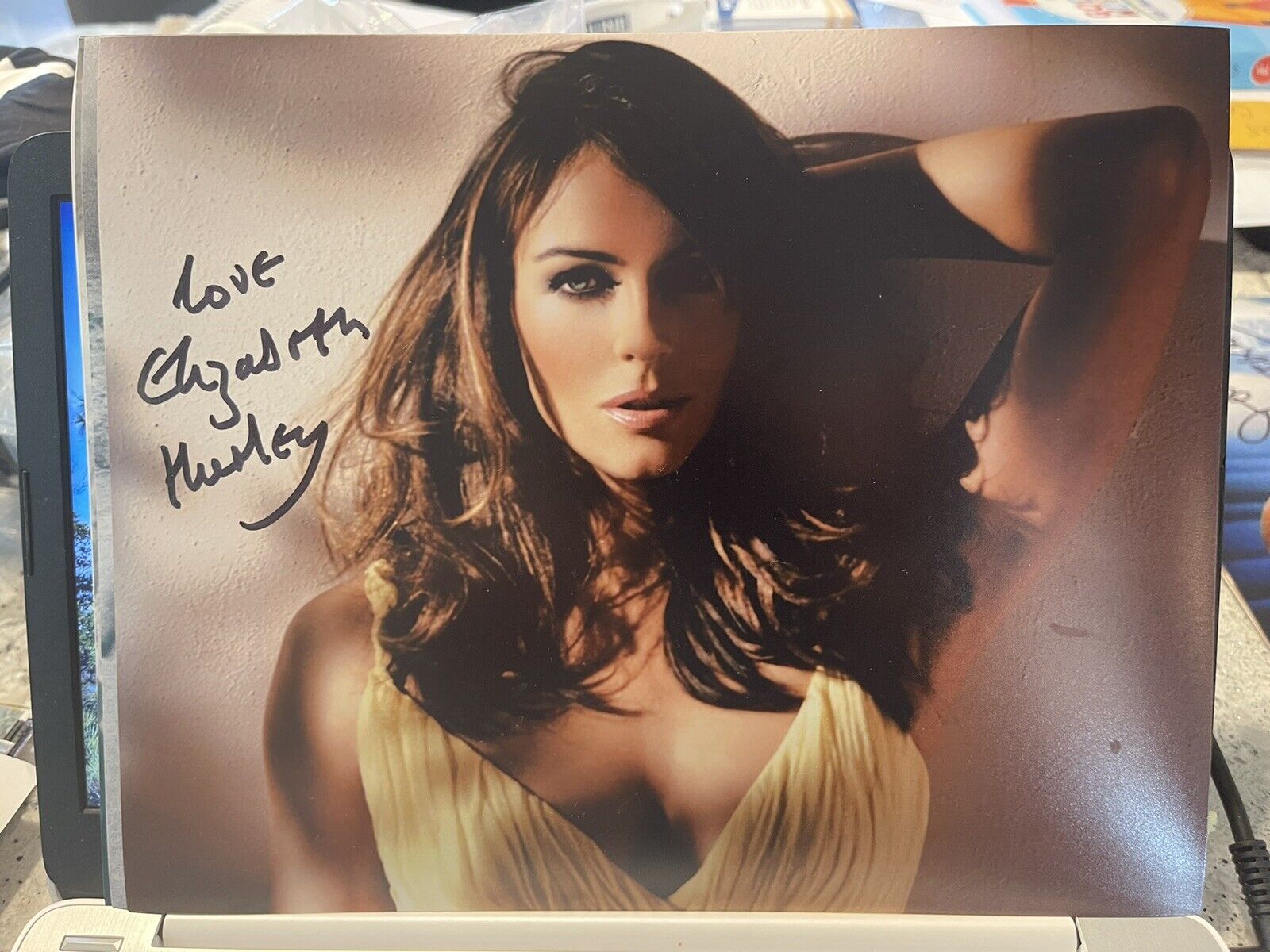 ELIZABETH LIZ HURLEY SIGNED AUTOGRAPHED 8x10 Photo Poster painting VERY SEXY BECKETT BAS D2