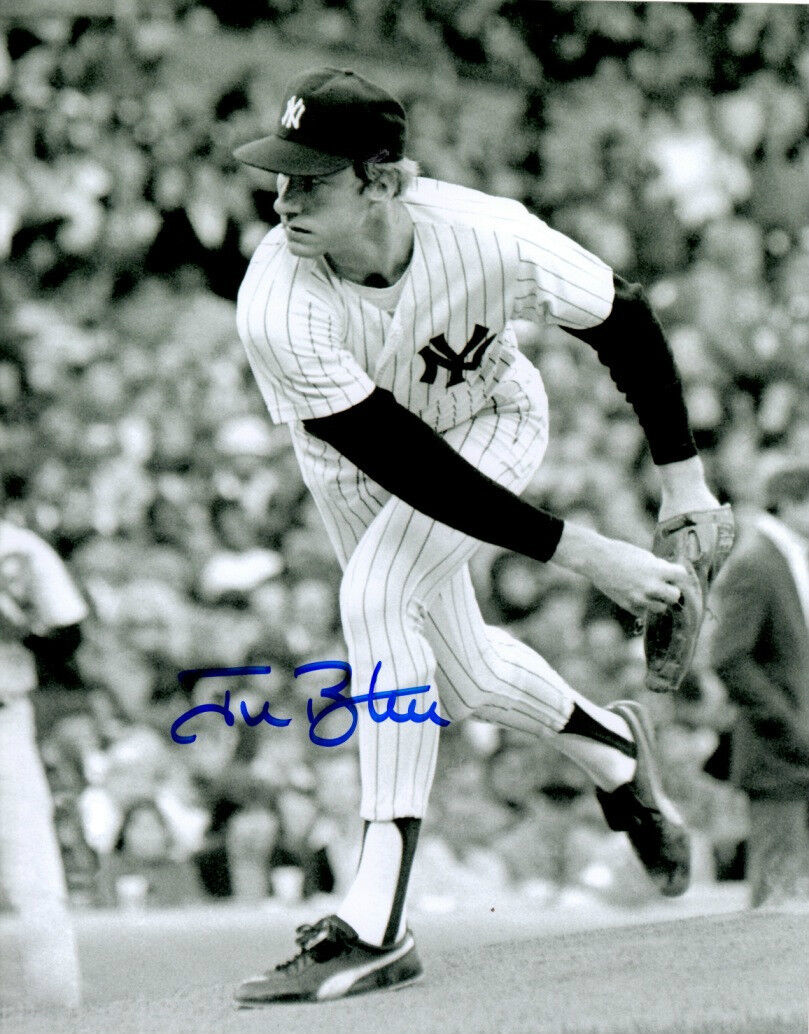 Signed 8x10 JIM BEATTIE New York Yankees Autographed Photo Poster painting - COA