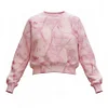 Women's Vintage Street Style Pink Camouflage Short Sweatshirt by Inlyline