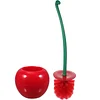 Long Handle Soft Bristle Household ToiletBrush Cherry Toilet Brush Daily Necessities Creative Plastic Cleaning Brush Toilet Brush Set