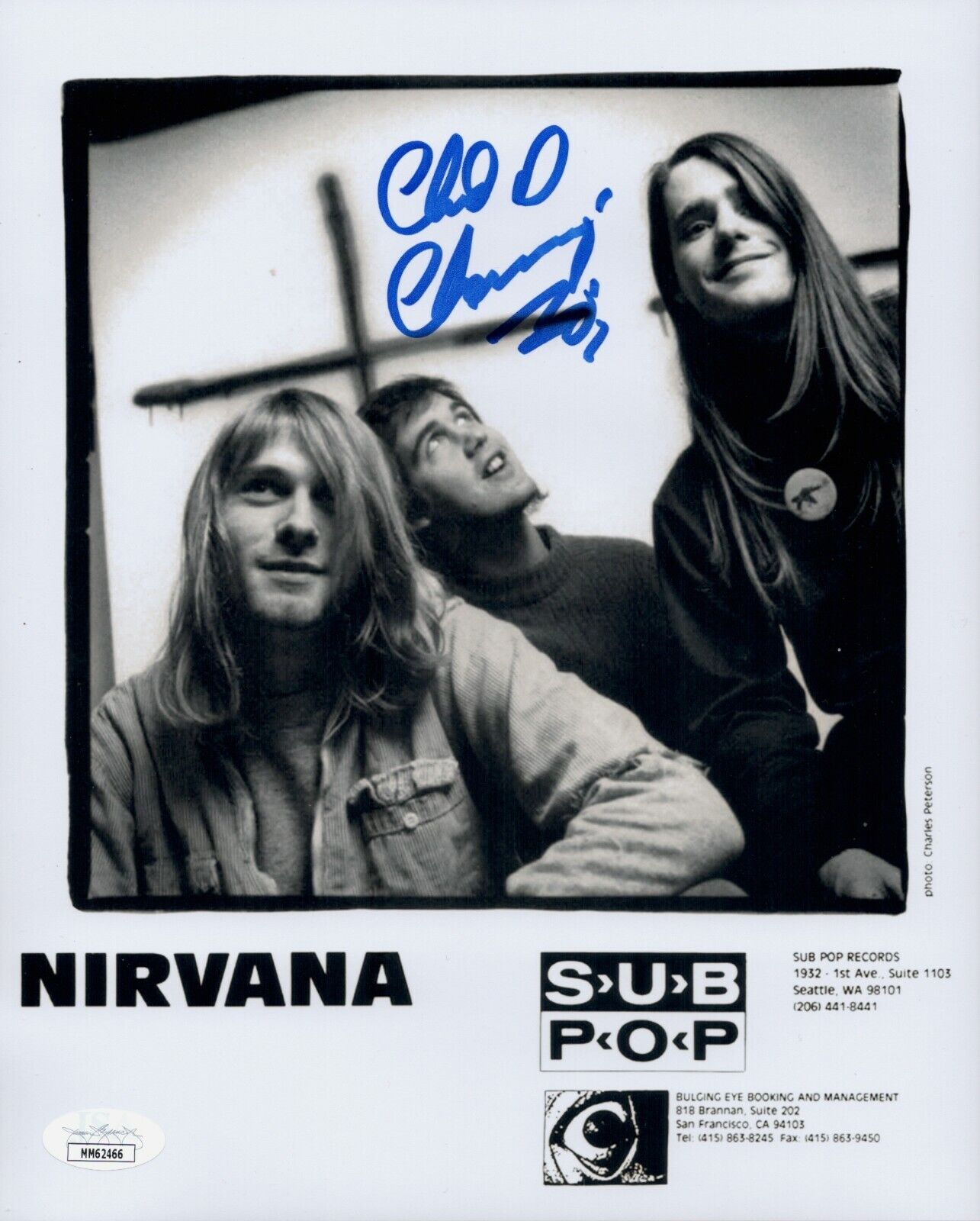 CHAD CHANNING Signed NIRVANA 8x10 Photo Poster painting IN PERSON Autograph JSA COA Cert